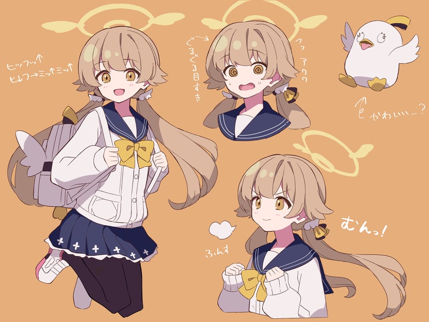 hifumi and peroro (blue archive) drawn by uhouhogorigori