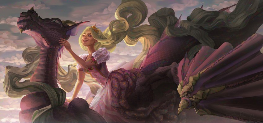 barbie, daenerys targaryen, rapunzel, and penelope (barbie and 2 more) drawn by nevagames