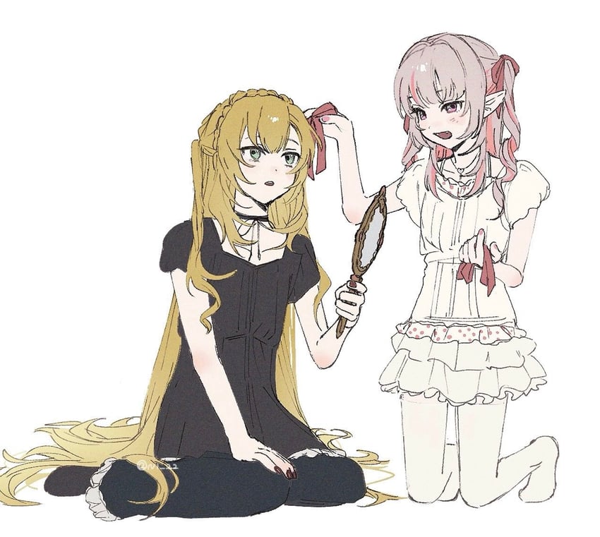 makaino ririmu and uzuki kou (nijisanji) drawn by ni_22