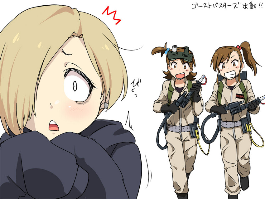 shirasaka koume, futami mami, and futami ami (idolmaster and 2 more) drawn by kozou_(rifa)