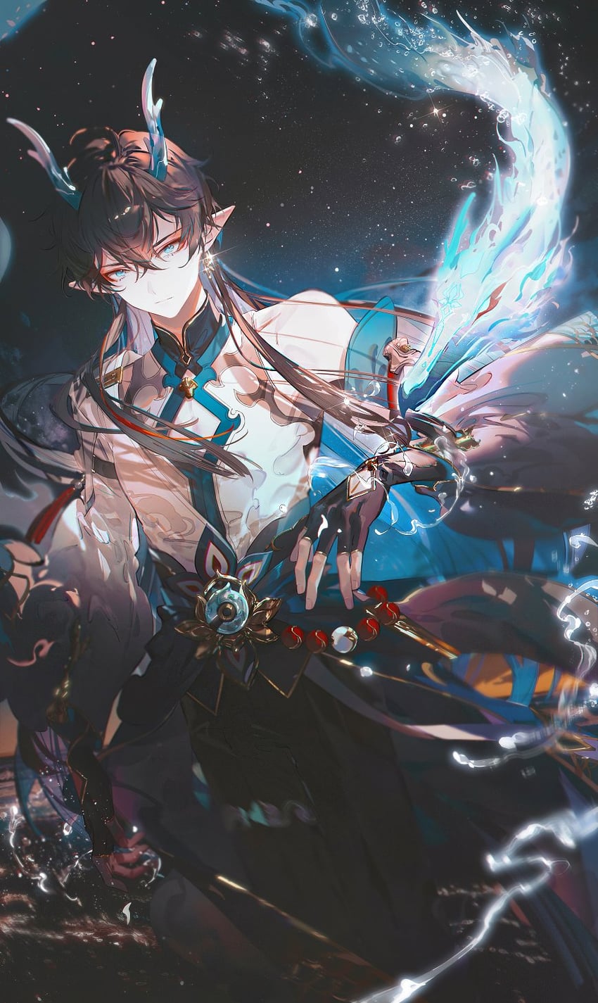 dan heng (honkai and 1 more) drawn by mian_lang