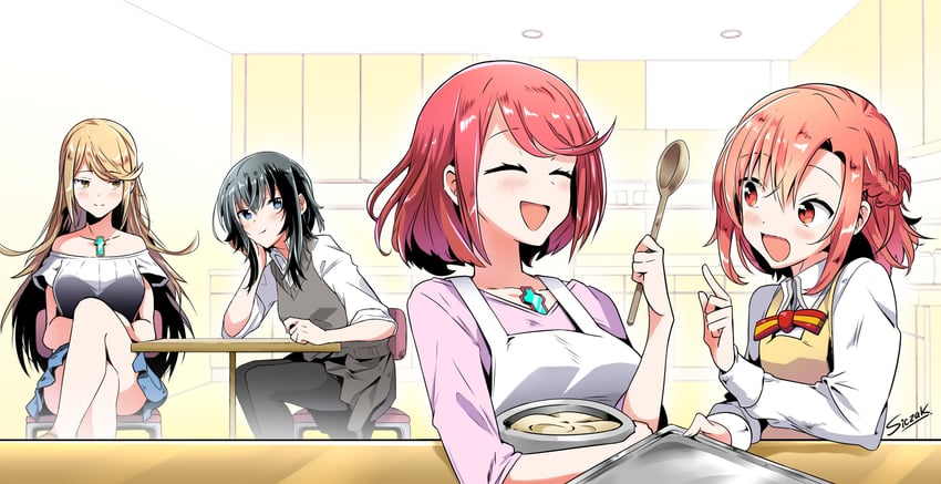 pyra, mythra, kino himari, and asanagi yori (xenoblade chronicles and 2 more) drawn by siczak
