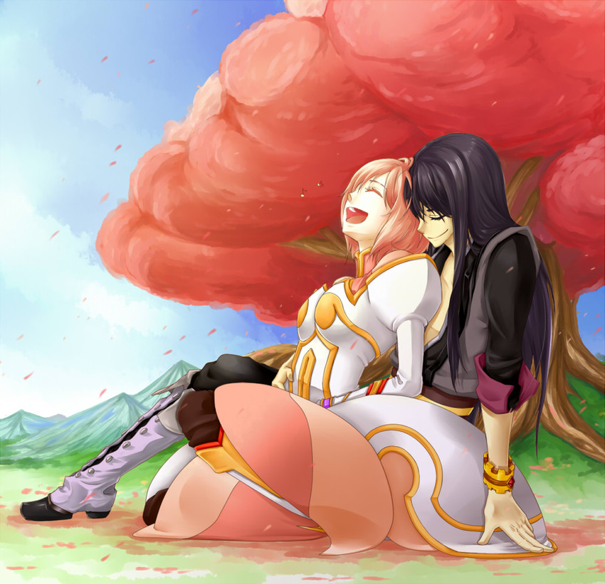 yuri lowell and estellise sidos heurassein (tales of and 1 more) drawn by yuko_(kurukis)