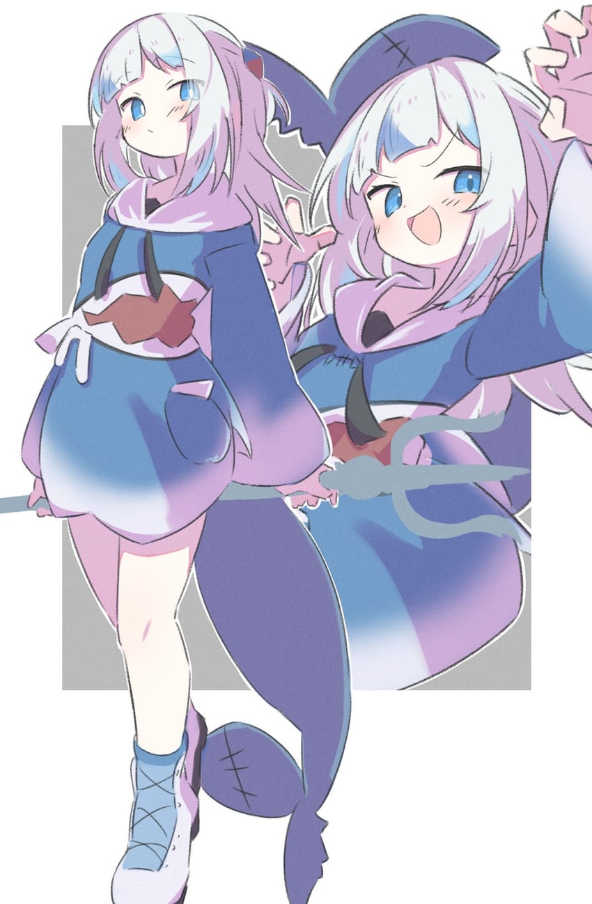 gawr gura (hololive and 1 more) drawn by inaririn