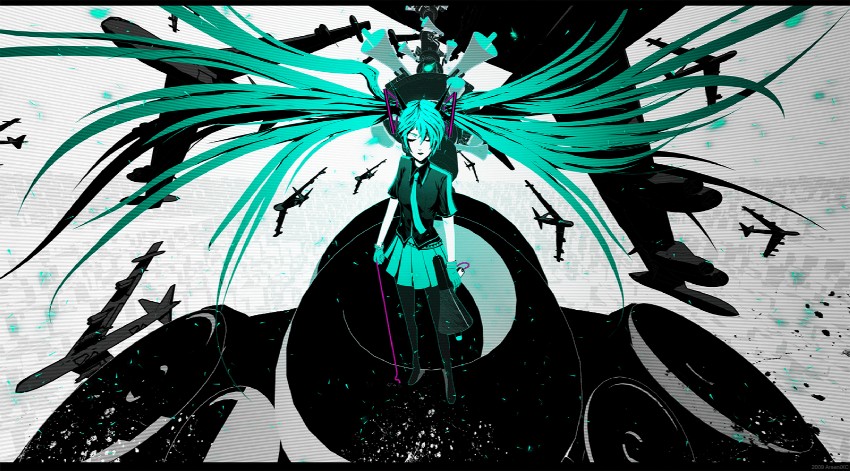 hatsune miku (vocaloid and 1 more) drawn by arsenixc