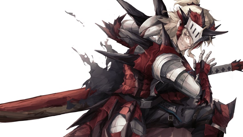 noir corne and rathalos s noir corne (arknights and 1 more) drawn by ankoro_mochi