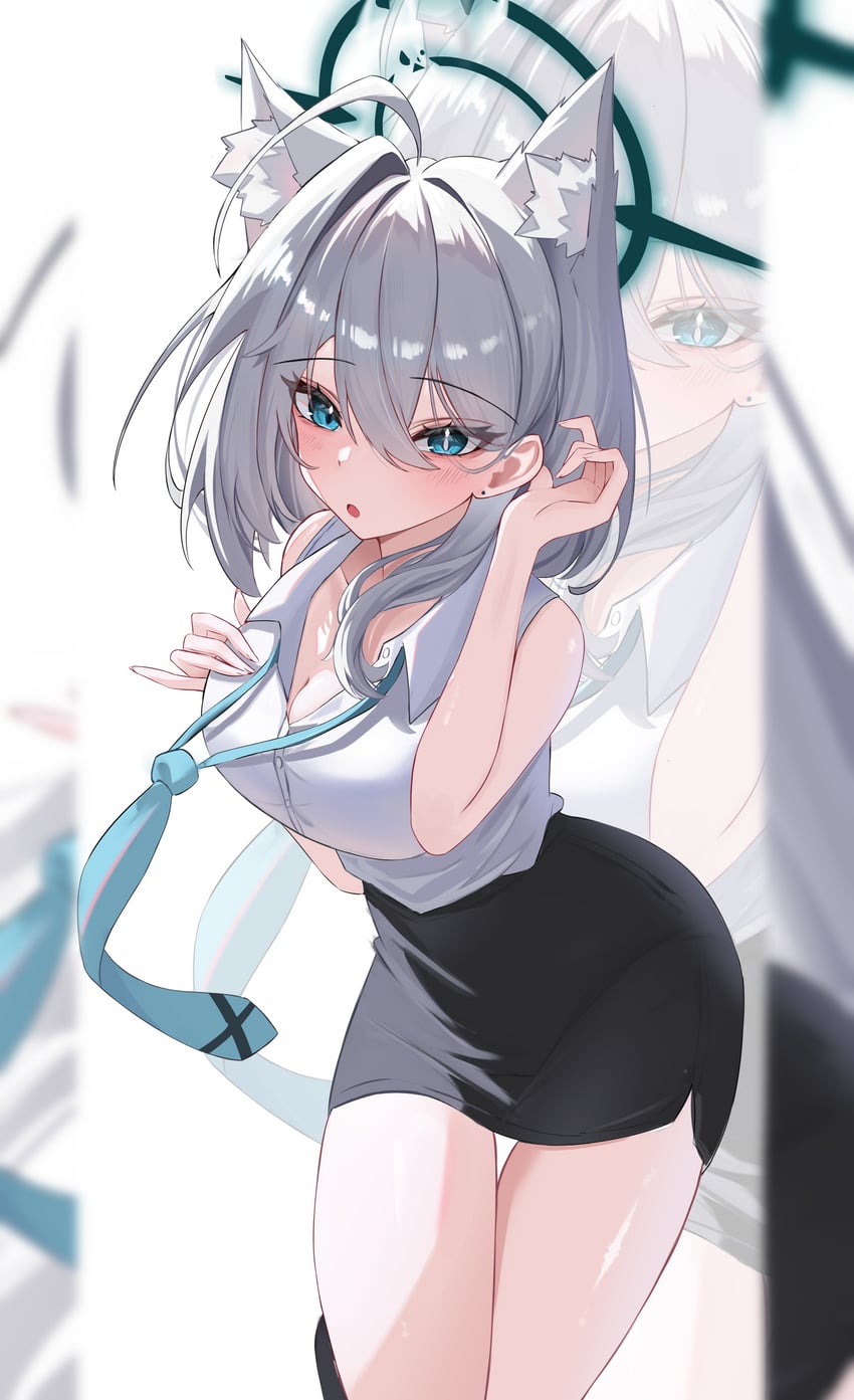 shiroko and shiroko terror (blue archive) drawn by wgff4824