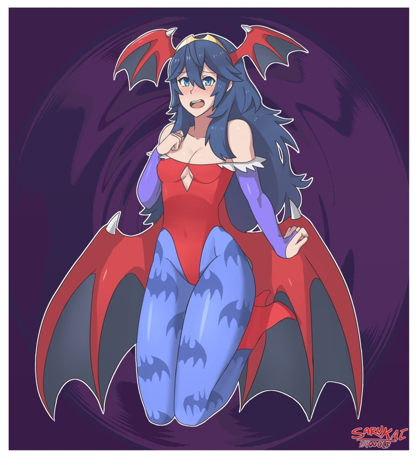 lucina and lilith (fire emblem and 2 more) drawn by sarukaiwolf