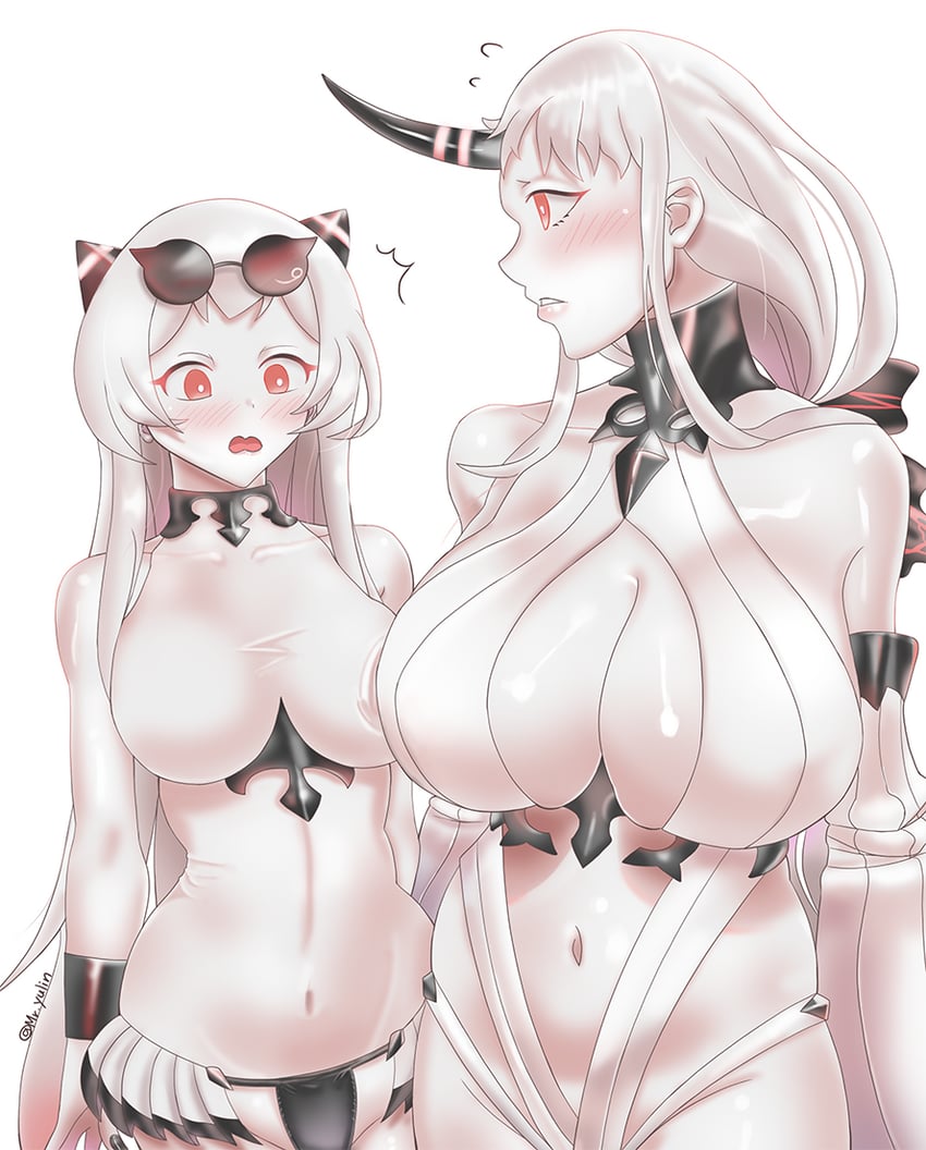 seaport princess and airfield princess (kantai collection) drawn by seta_xu_hong