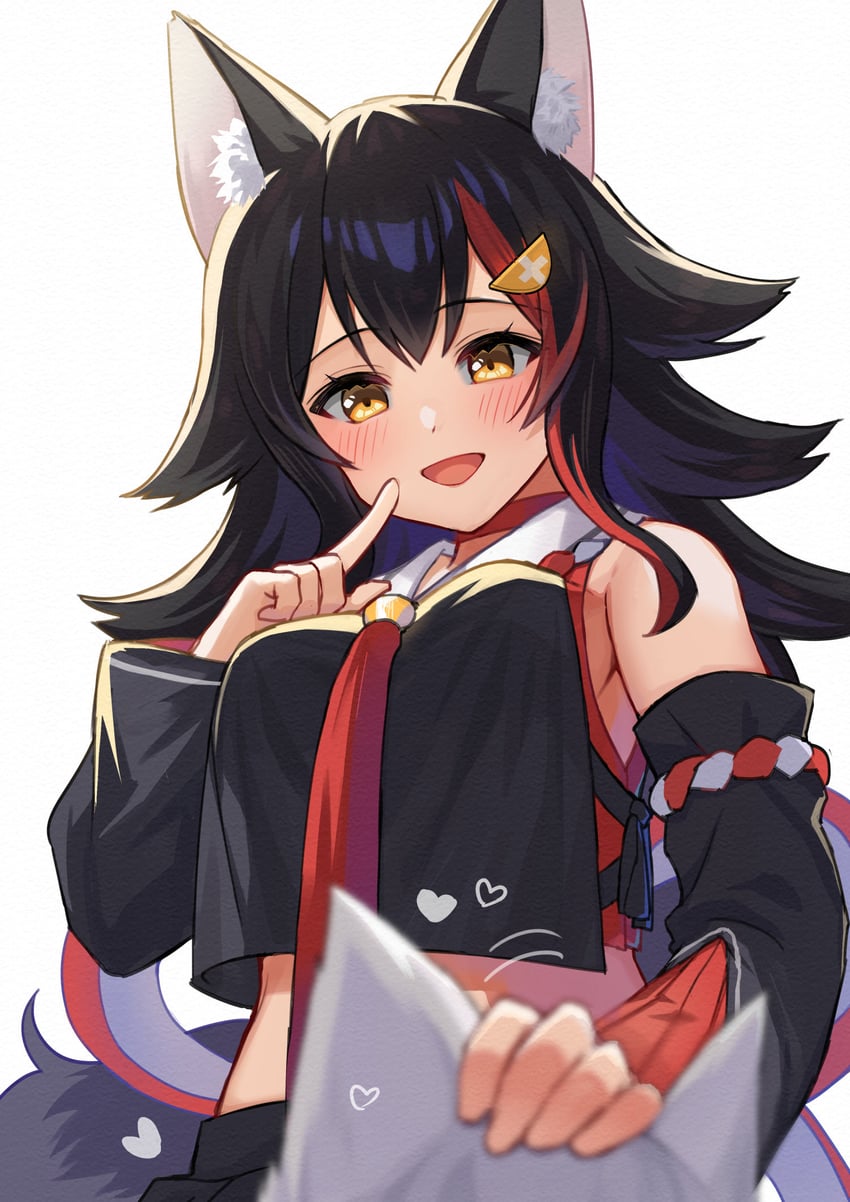 shirakami fubuki and ookami mio (hololive) drawn by unkai_amane