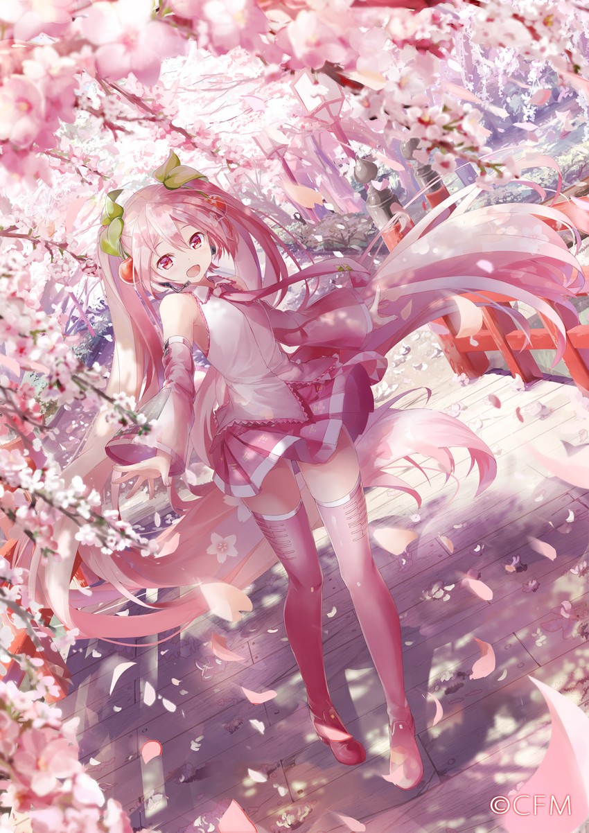 hatsune miku and sakura miku (vocaloid) drawn by daidou_(demitasse)
