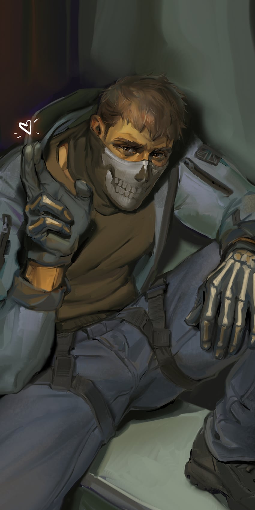 ghost (call of duty and 1 more) drawn by freesilverwind