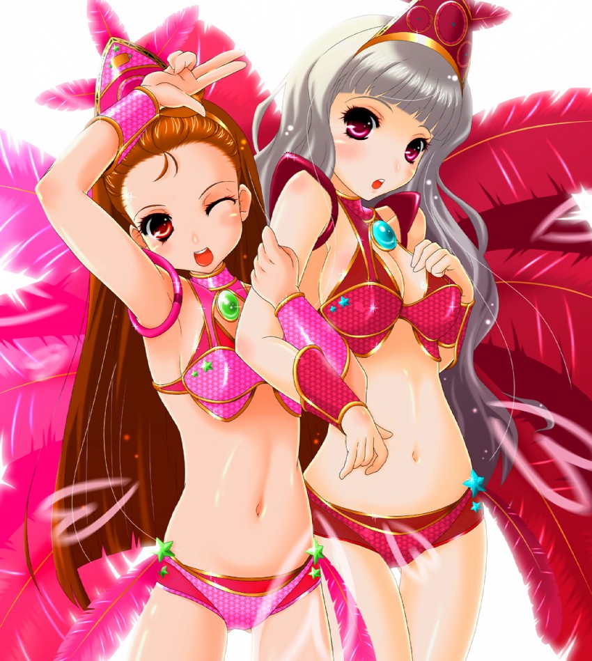 shijou takane and minase iori (idolmaster) drawn by magurock