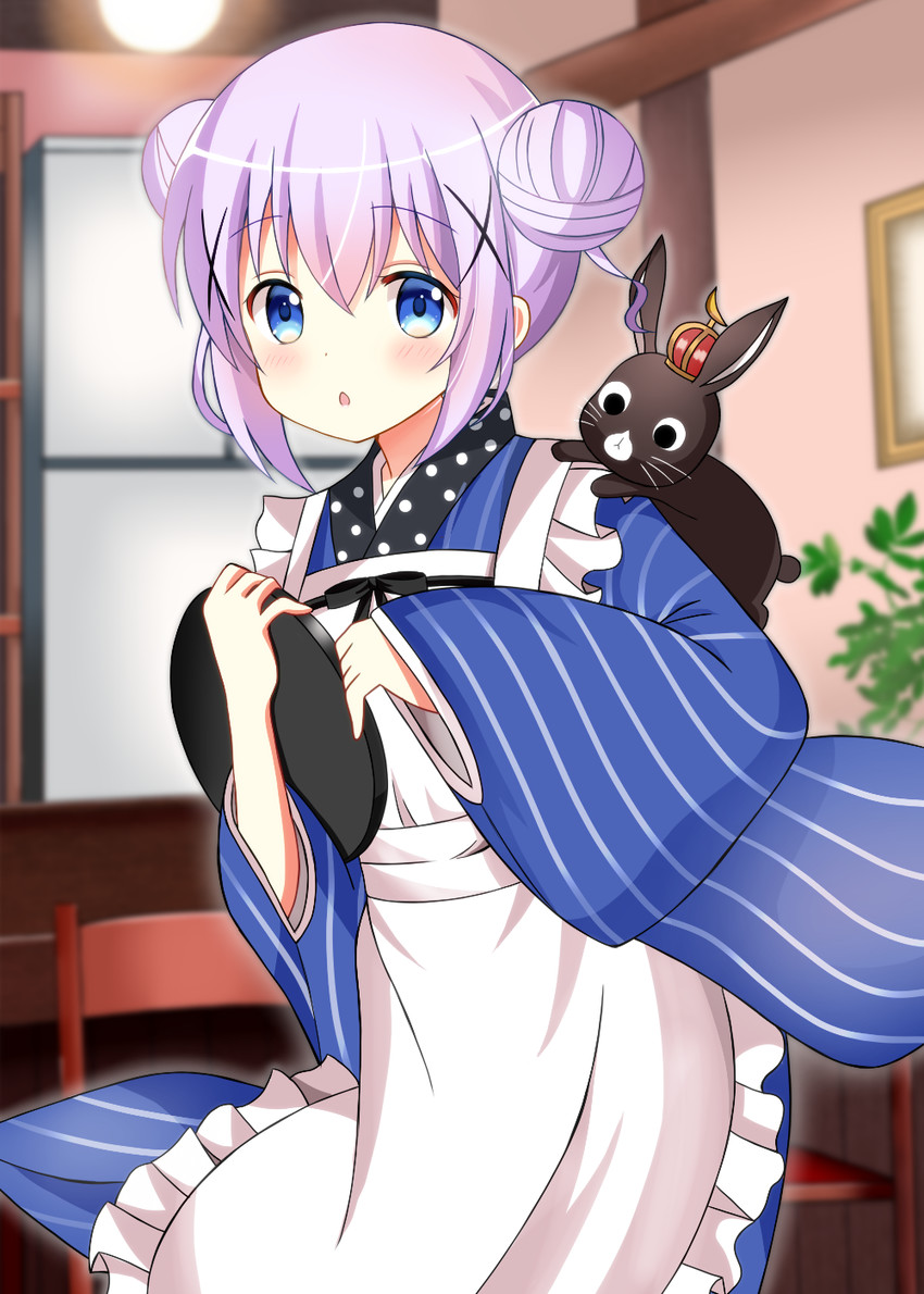 kafuu chino and anko (gochuumon wa usagi desu ka?) drawn by ryoutan