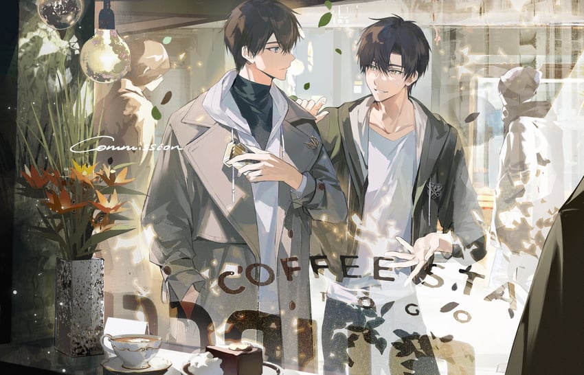 ye xiu and wang jiexi (quanzhi gaoshou) drawn by ameinu