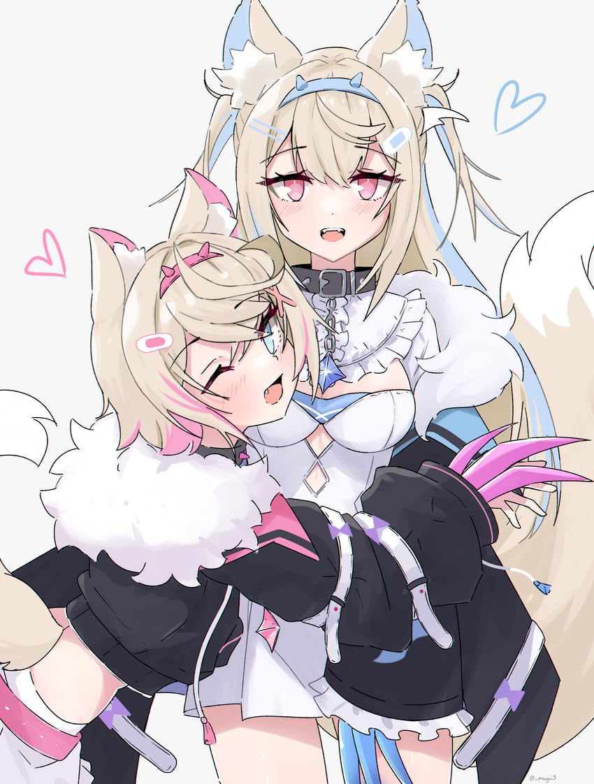 fuwawa abyssgard and mococo abyssgard (hololive and 1 more) drawn by magui3