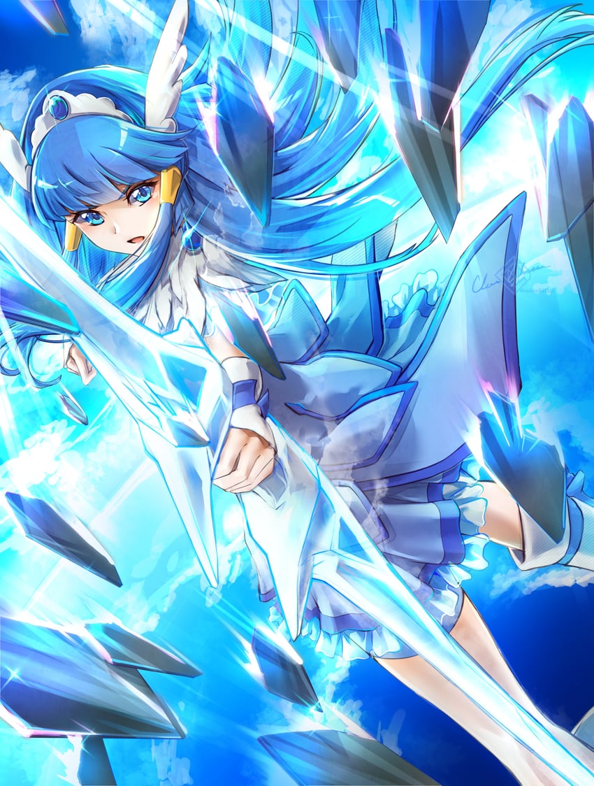 aoki reika and cure beauty (precure and 1 more) drawn by clear_glass_(mildmild1311)
