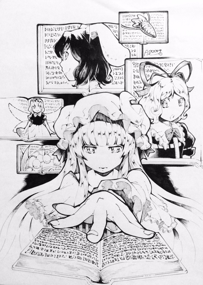 patchouli knowledge, inaba tewi, medicine melancholy, and su-san (touhou) drawn by aozora_taf