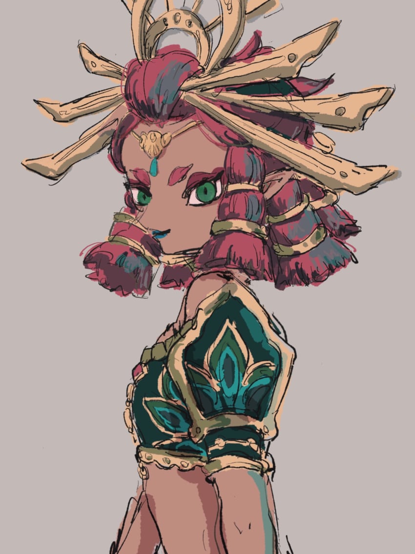 riju (the legend of zelda and 1 more) drawn by 723_(yamenkaaa)