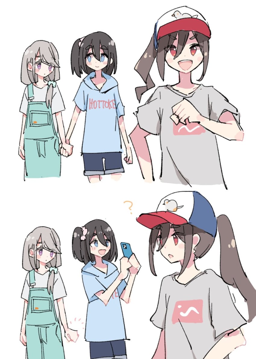 shikishima sakurako, kiriyama an, and amamiya satsuki (mono) drawn by shiroshi_(denpa_eshidan)