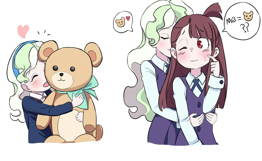 kagari atsuko and diana cavendish (little witch academia) drawn by scream_lwa