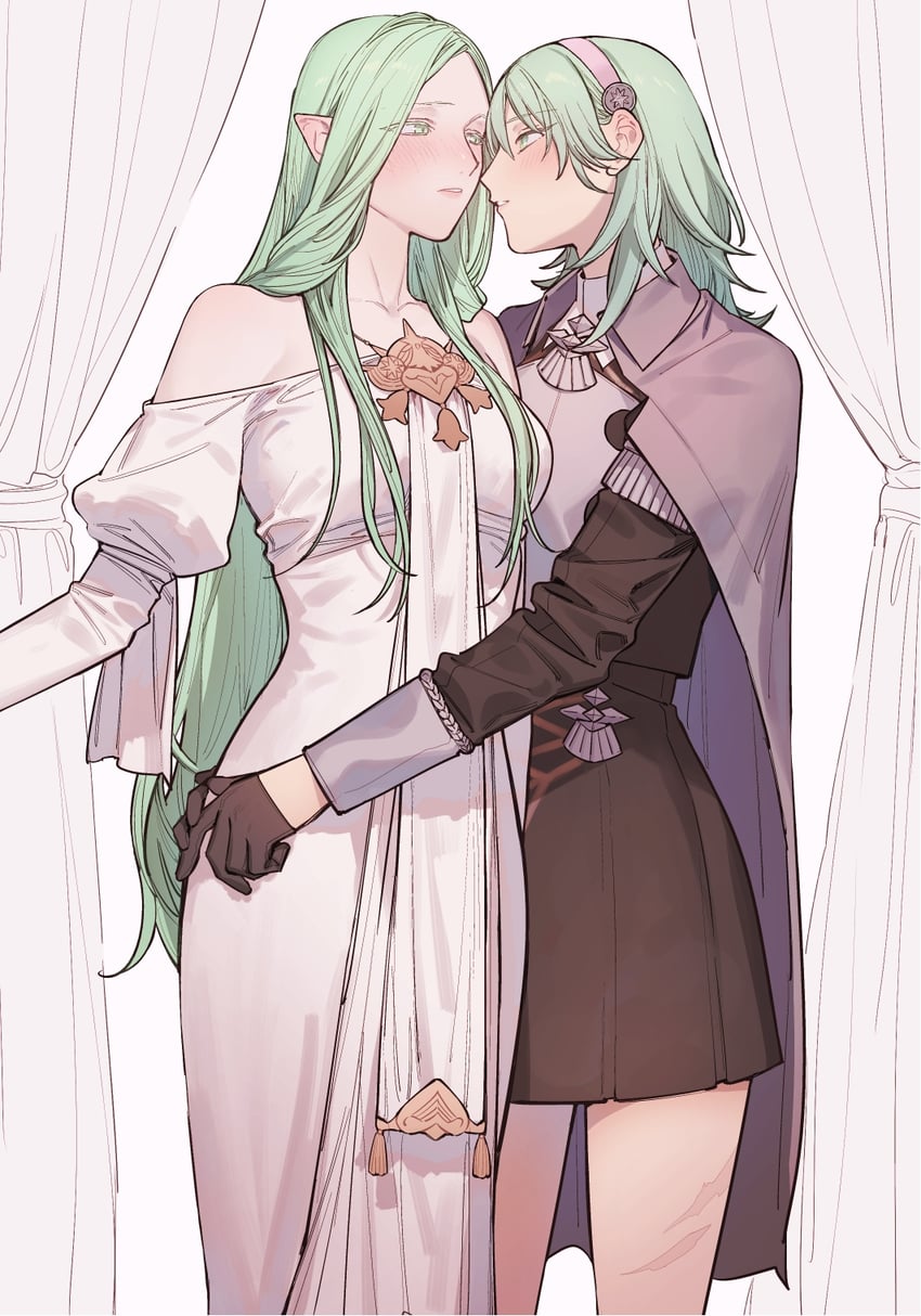 female byleth and rhea (fire emblem and 1 more) drawn by ikarin