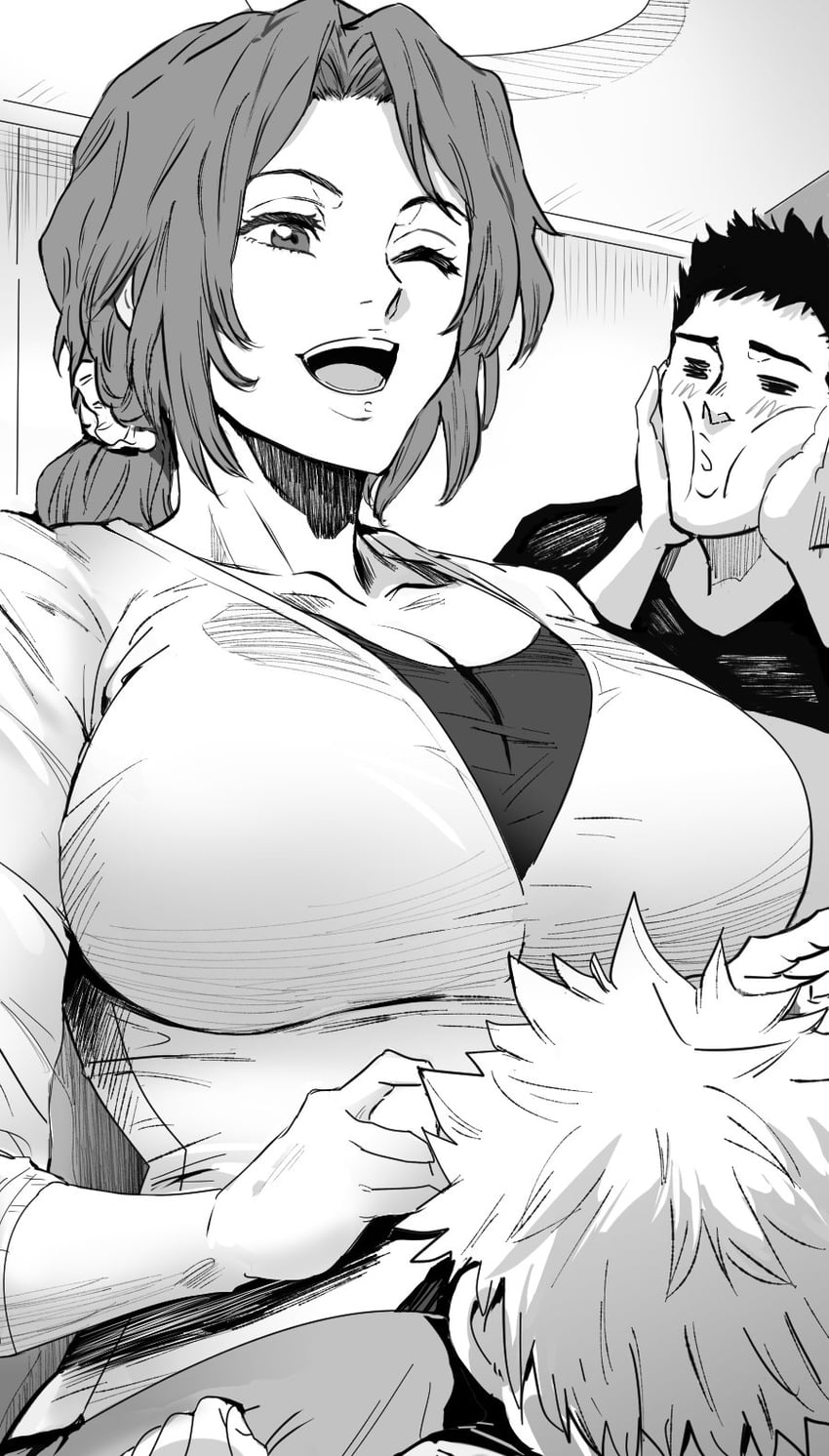 kurosaki ichigo, kurosaki isshin, and kurosaki masaki (bleach) drawn by daraz