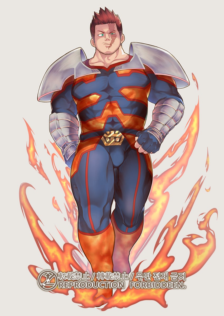 endeavor (boku no hero academia) drawn by osu_(osumankokuou)