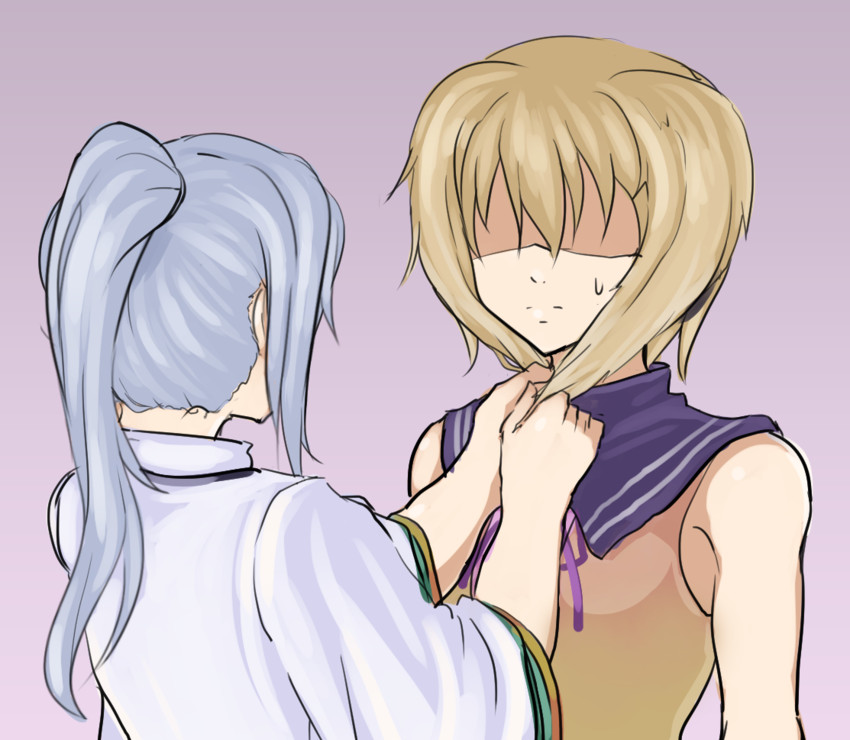 toyosatomimi no miko and mononobe no futo (touhou) drawn by kenuu_(kenny)