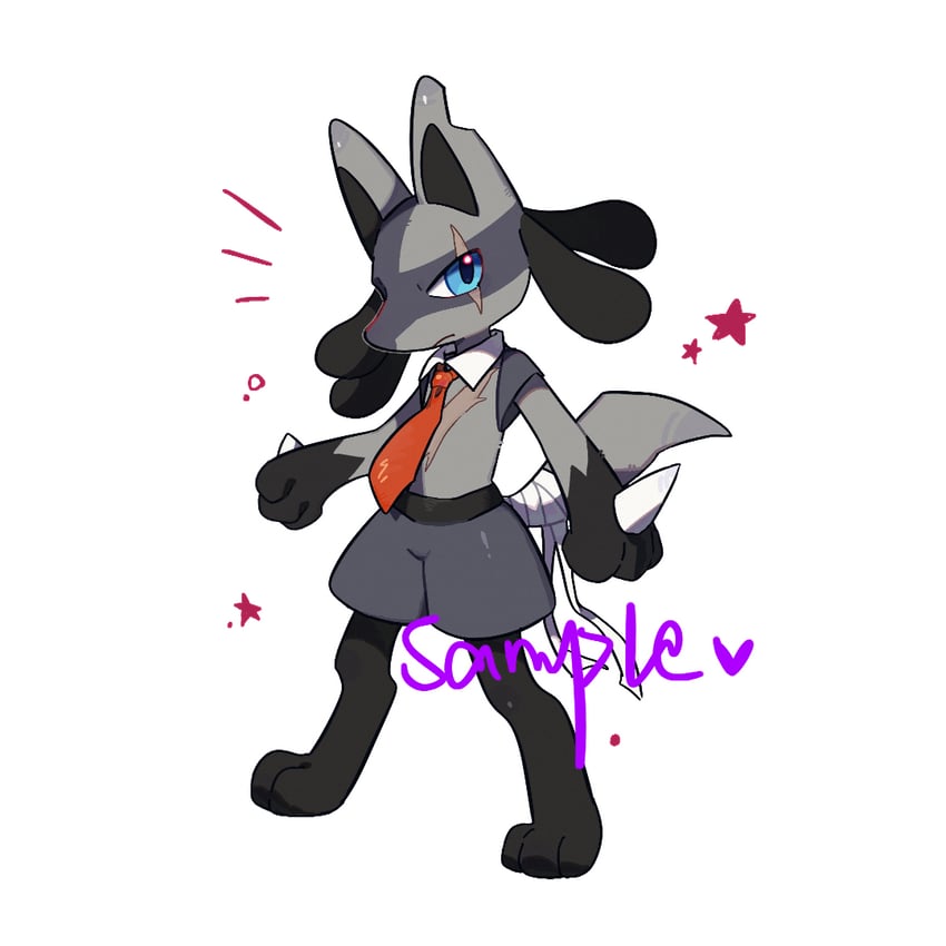 lucario (original and 1 more) drawn by asako1220