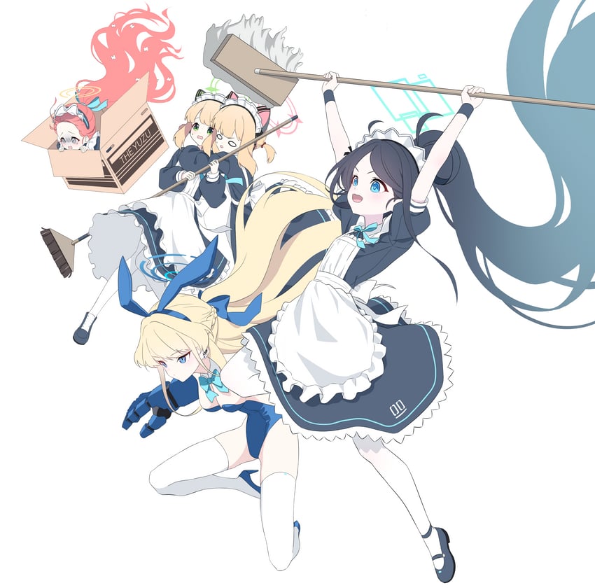 toki, aris, momoi, midori, and yuzu (blue archive) drawn by u.rang