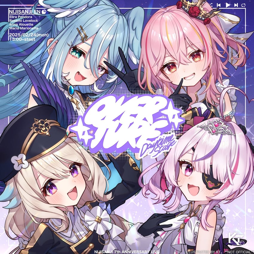 elira pendora, enna alouette, rosemi lovelock, and maria marionette (nijisanji and 1 more) drawn by kt._(kaisou-notagui)