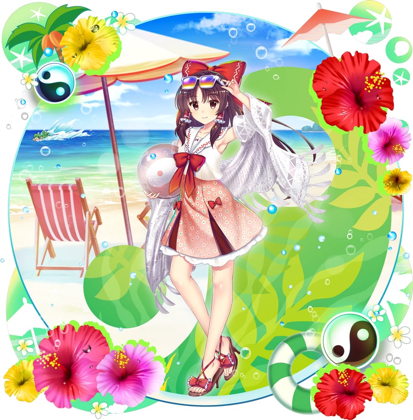 hakurei reimu and komano aunn (touhou and 1 more) drawn by rotte_(1109)