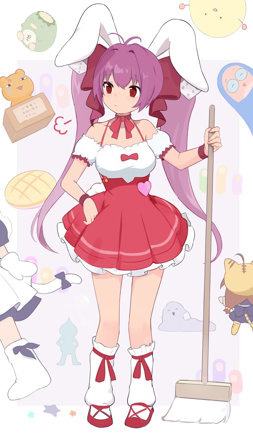 usada hikaru, dejiko, puchiko, gema, majin gappa, and 3 more (di gi charat) drawn by onigiri_noe