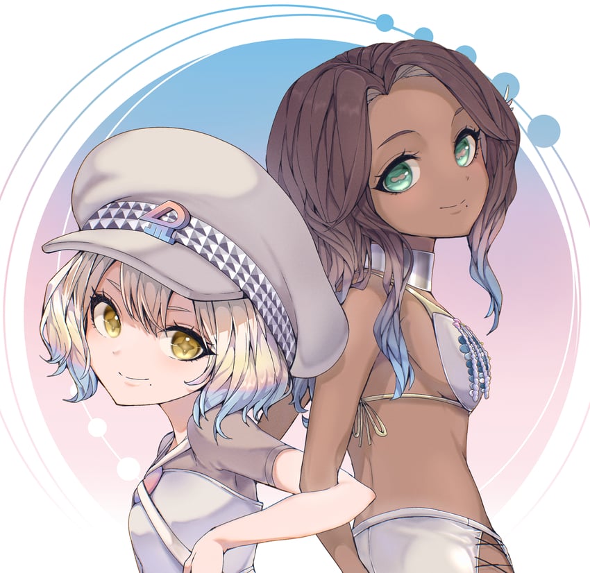 marina and pearl (splatoon and 1 more) drawn by mikushu394