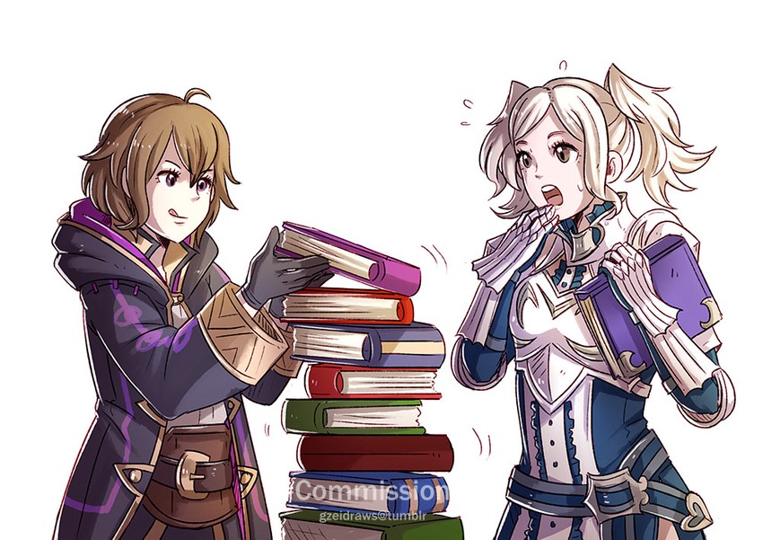 female morgan and cynthia (fire emblem and 1 more) drawn by gzei