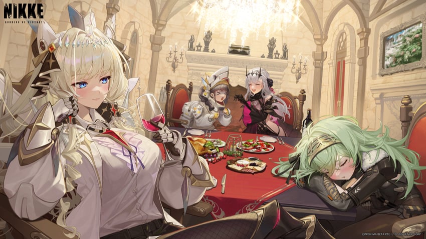 modernia, crown, kilo, and chime (goddess of victory: nikke) drawn by f.k_(hs225kr)