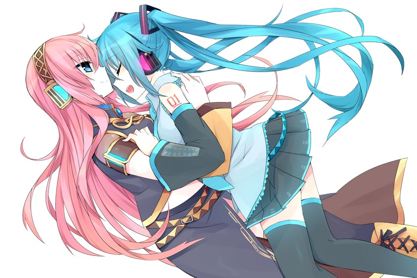 hatsune miku and megurine luka (vocaloid) drawn by mizuki_(koko_lost)