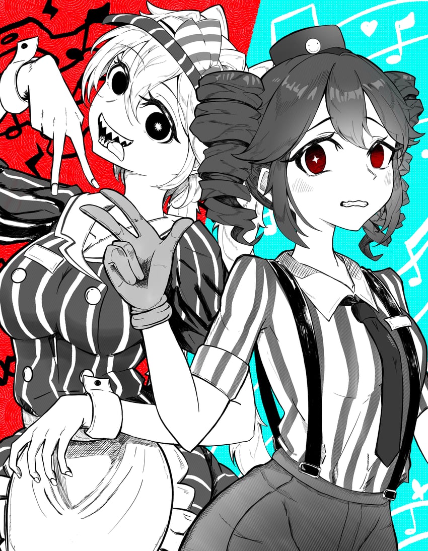 hatsune miku and kasane teto (vocaloid and 2 more) drawn by nitori_nitrous