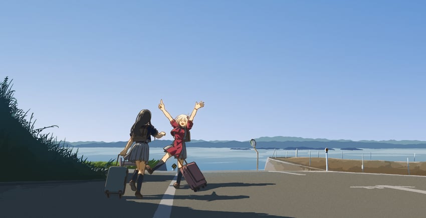 nishikigi chisato and inoue takina (lycoris recoil) drawn by fuyuhino