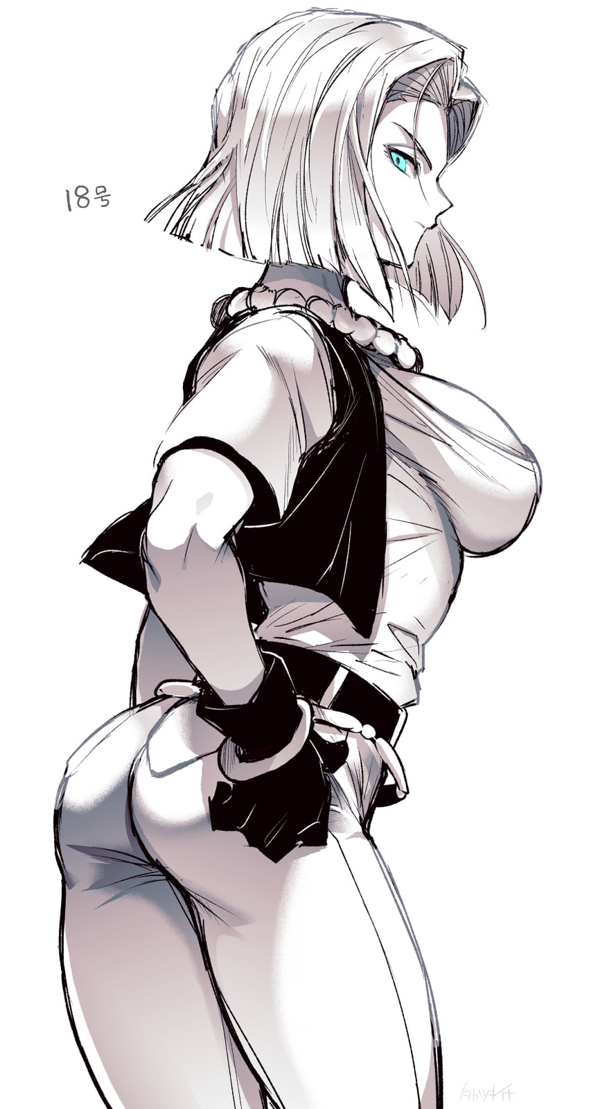 android 18 (dragon ball and 1 more) drawn by takatsuki_ichi