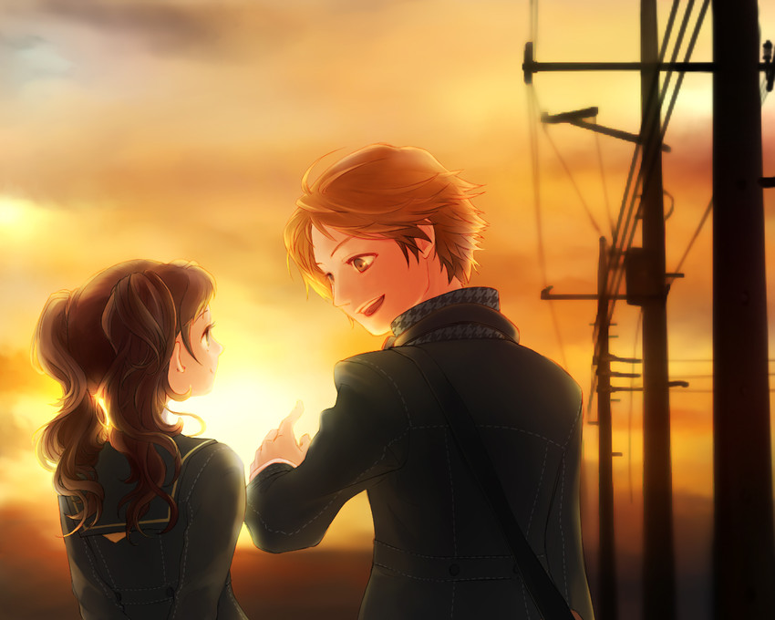 kujikawa rise and hanamura yousuke (persona and 1 more) drawn by kashou