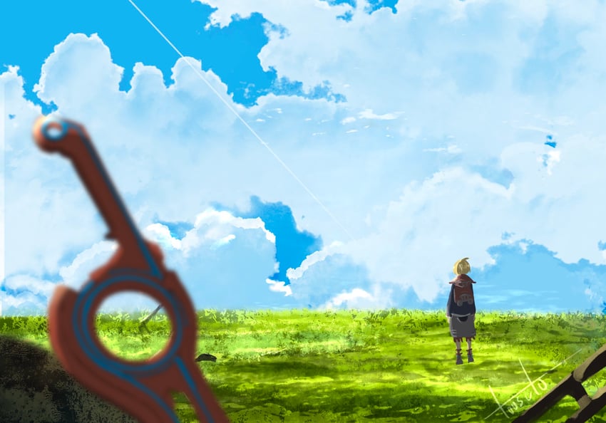 shulk (xenoblade chronicles and 1 more) drawn by toosut0