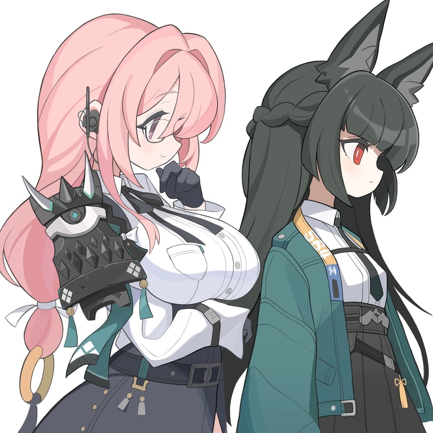hoshimi miyabi and tsukishiro yanagi (zenless zone zero) drawn by ketsu_juuji_killer_(kejuki)