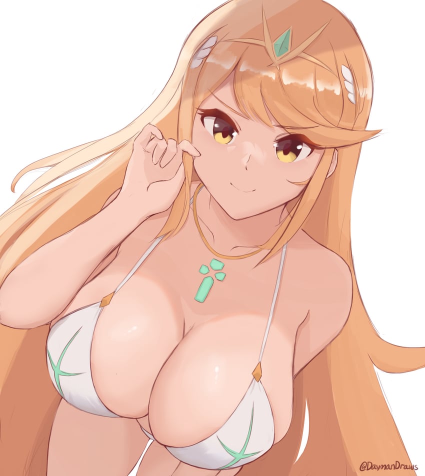 mythra (xenoblade chronicles and 1 more) drawn by daymandraws