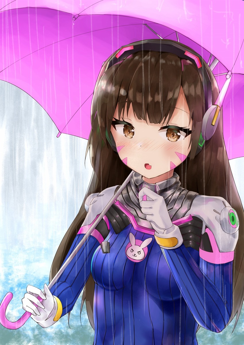 d.va (overwatch and 1 more) drawn by racchi.