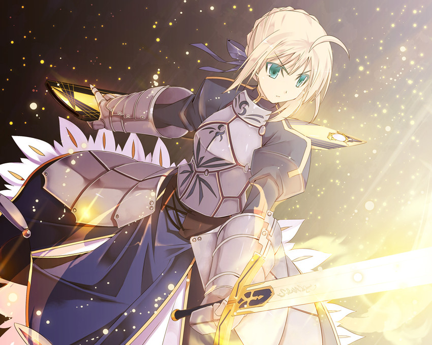 artoria pendragon and saber (fate and 2 more) drawn by satomi_(black_scarecrow)