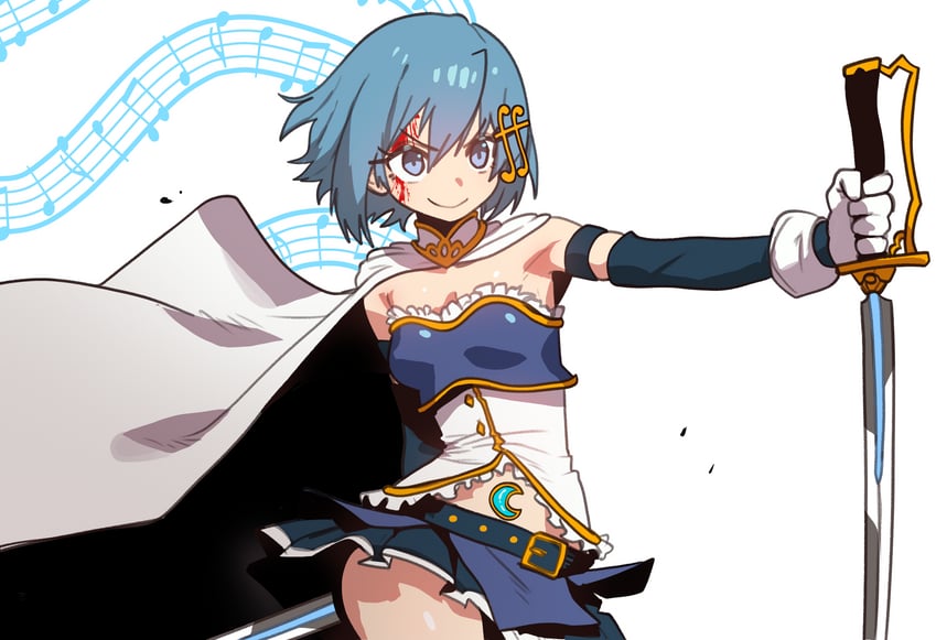 miki sayaka (mahou shoujo madoka magica) drawn by ebora