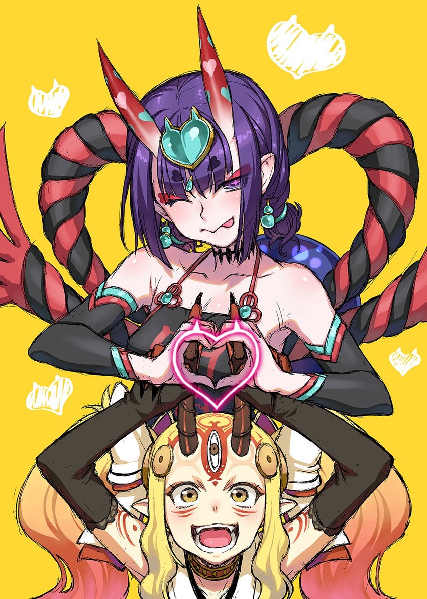 shuten douji and ibaraki douji (fate and 1 more) drawn by tamori_tadaji