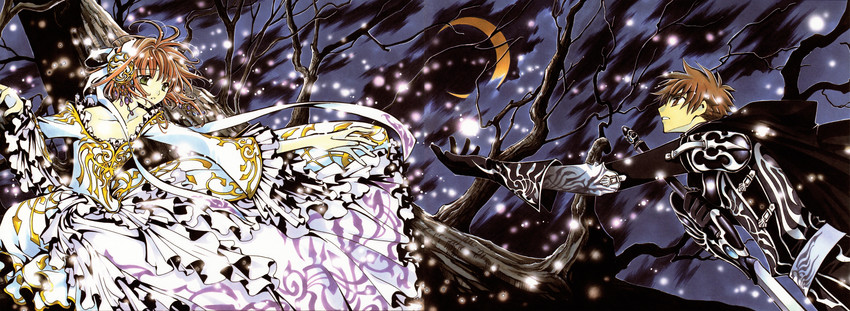 sakura hime and xiaolang (tsubasa chronicle) drawn by clamp_(circle)